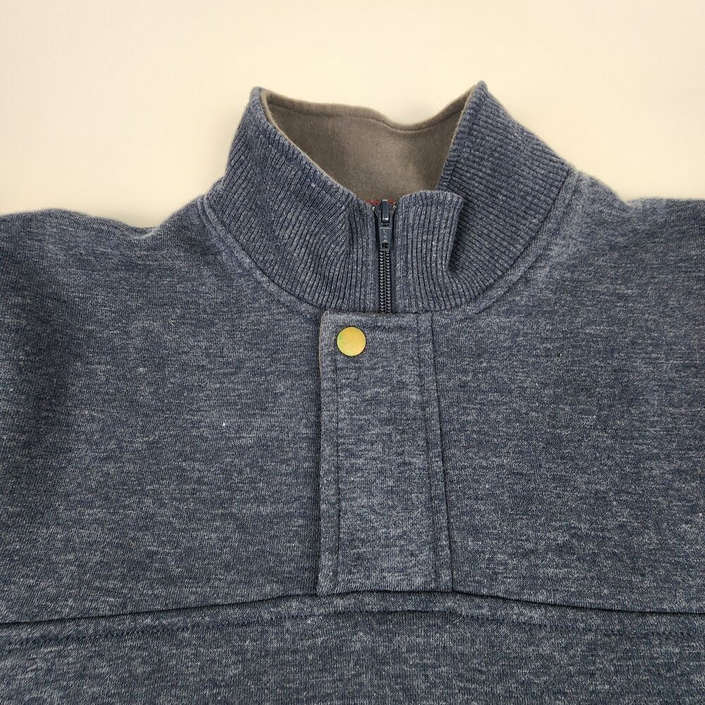Orvis Fly Fishing Pullover Mens M Blue 1/4 Zip Embroidered Fly Sweatshirt - Picture 9 of 14